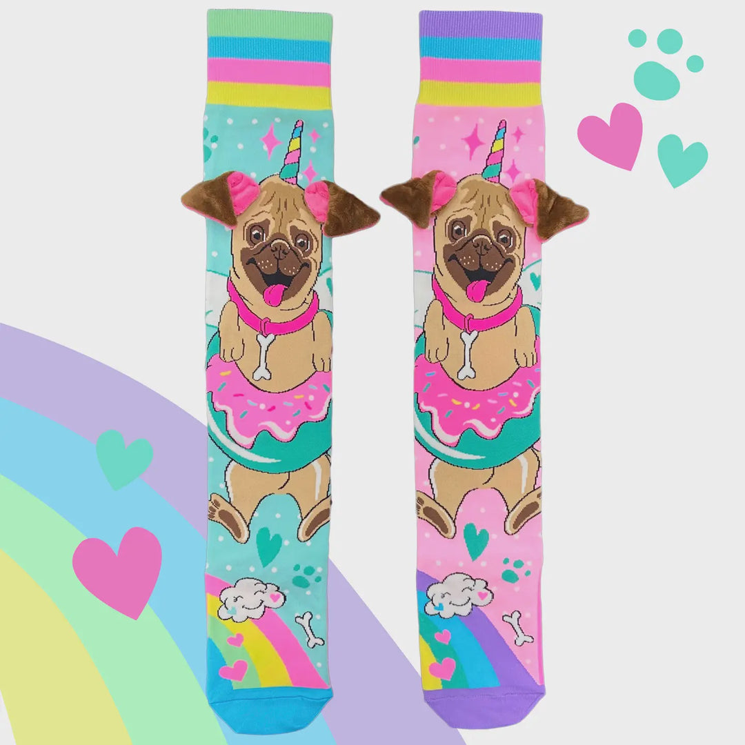 Madmia Toddler (Ages 3-5) Pug Socks