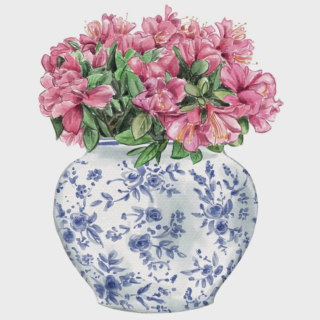 Front Porch Elegance Azaleas in Bloom- Door Hanger