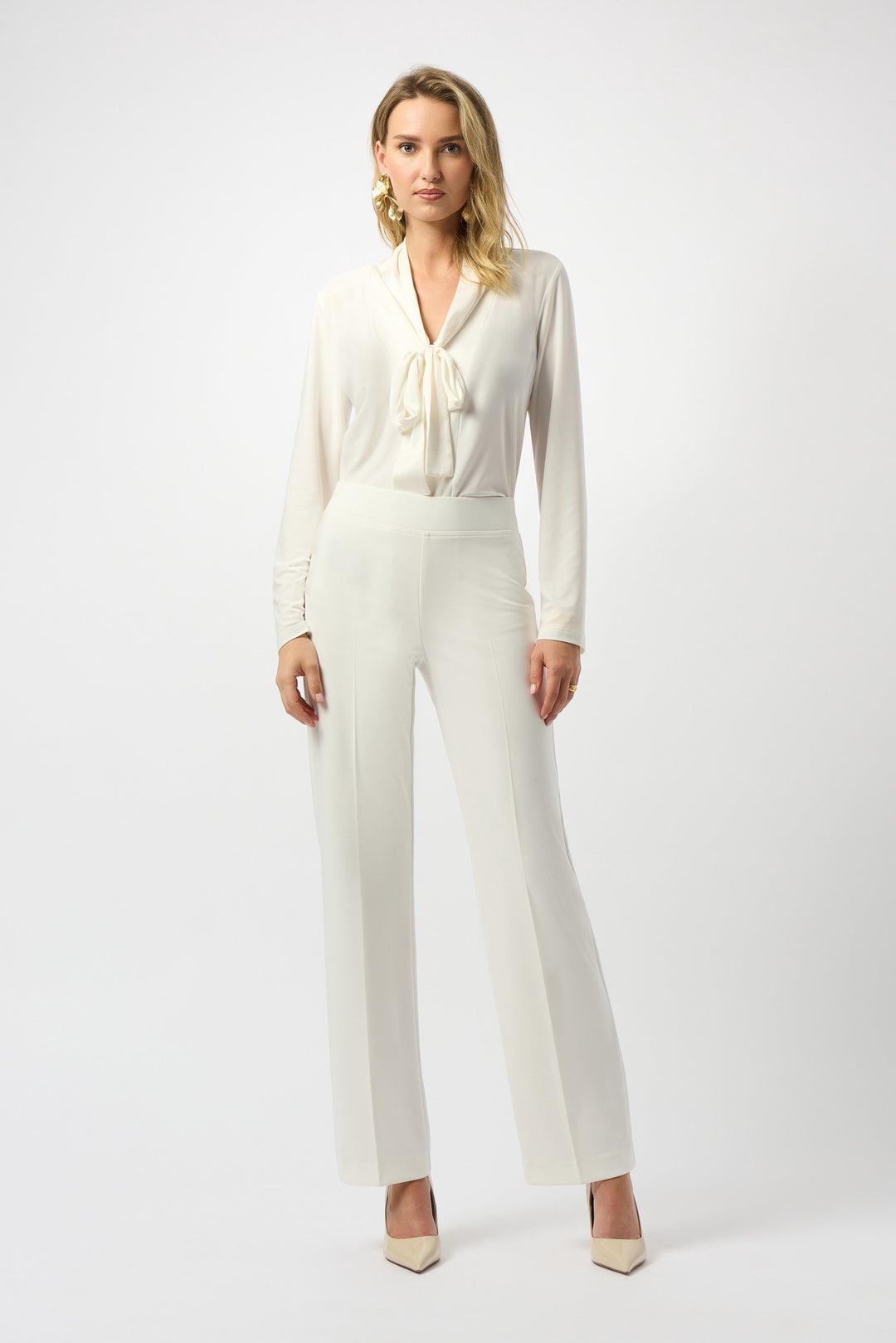 Joseph Ribkoff Classic Wide-Leg Pant -Winter White