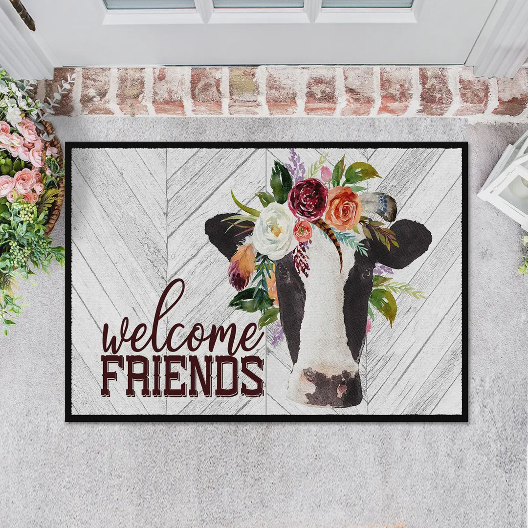 Modern Farmhouse Cow Doormat