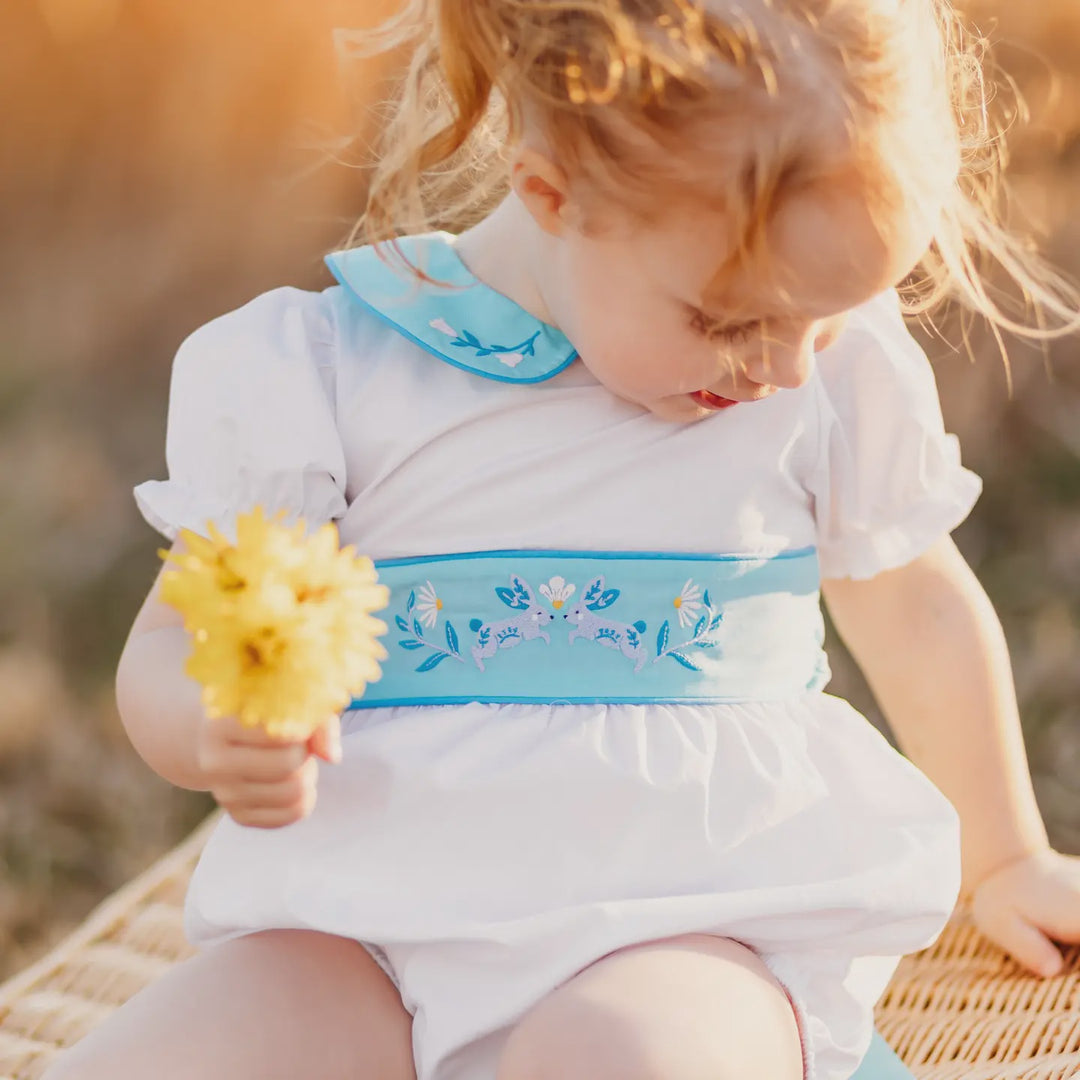 Posh Pickle Le Petit Lapin Embroidered Bunny Bubble