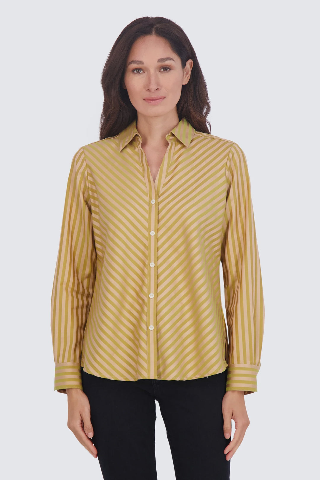 Mary No Iron Dobby Stripe Shirt