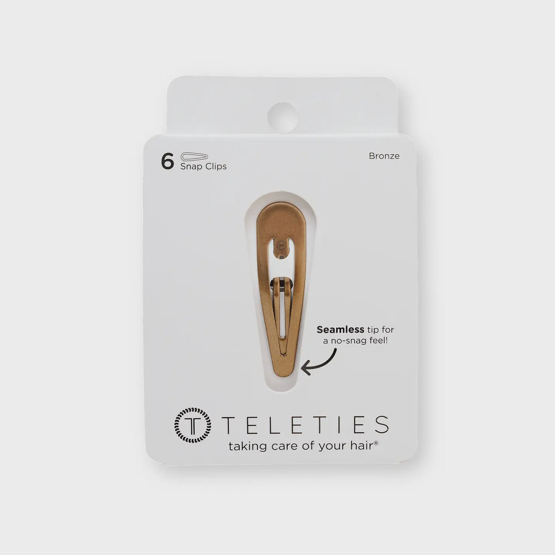 Teleties Bronze Snap Clips - Pack of 6