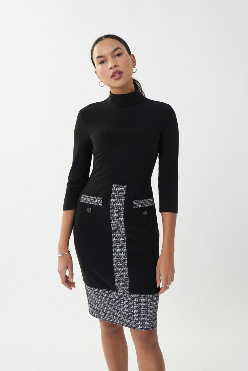 Joseph Ribkoff Checkered Detail Dress