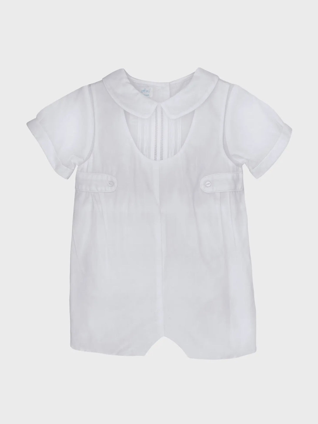 Boys Shortall with Pintucks and Side Tabs