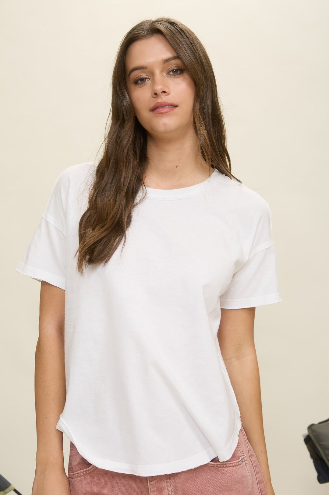 Blu Pepper Short Sleeve Knit Top- White