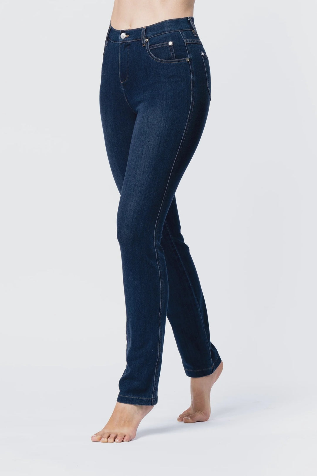 Marble Fashions Washed Denim 4-Way Stretch Jeans