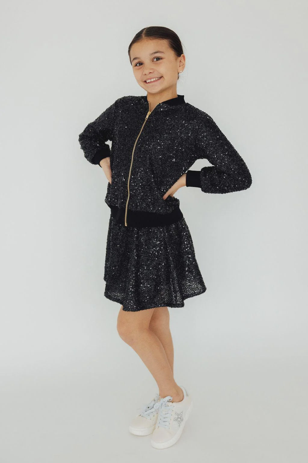 Mila and Rose Black Sequin Jacket