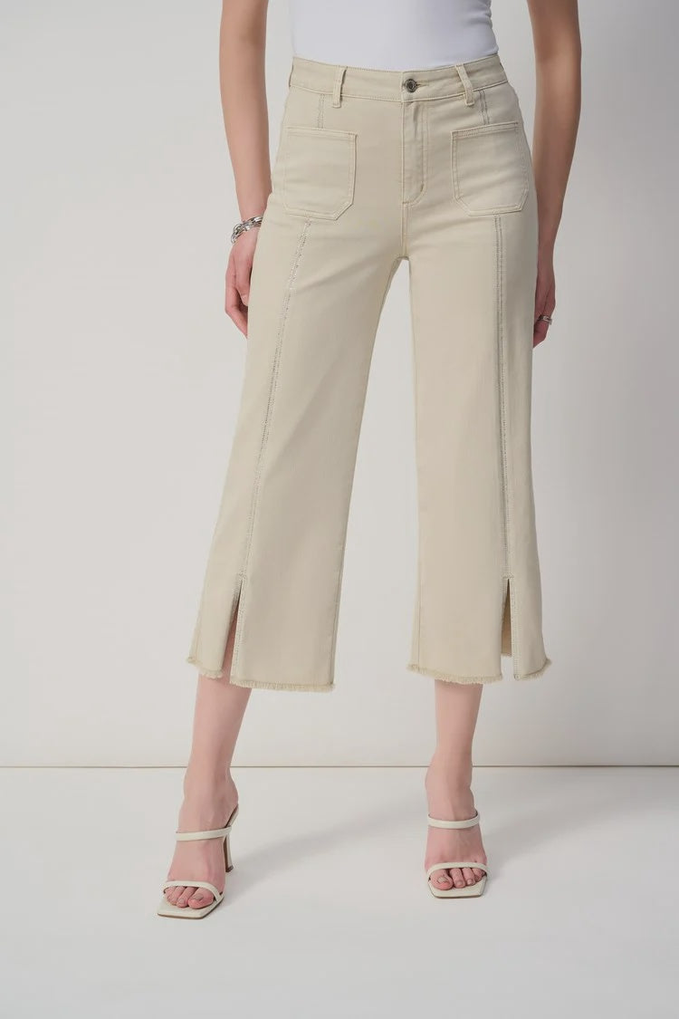 Joseph Ribkoff Moonstone Culotte Jeans With Embellished Front Seam