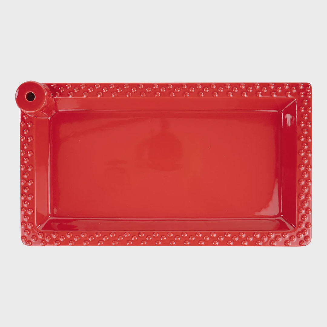 Glory Haus Red Rectangular Platter