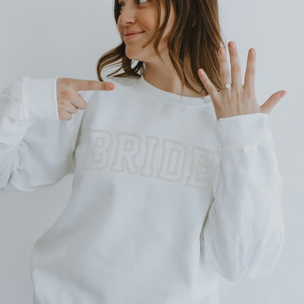 Melody Faye Bride Embroidered Women's Crewneck Sweatshirt