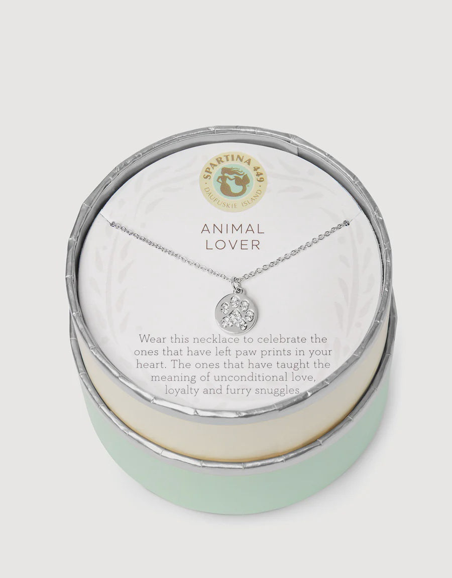 Spartina 449 Sea La Vie Necklace 18" Animal Lover/Paw Silver