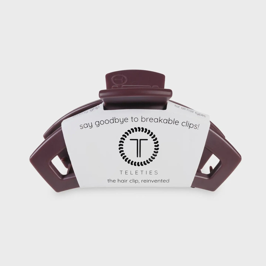 Teleties Burgundy Bliss Medium Open Hair Clip