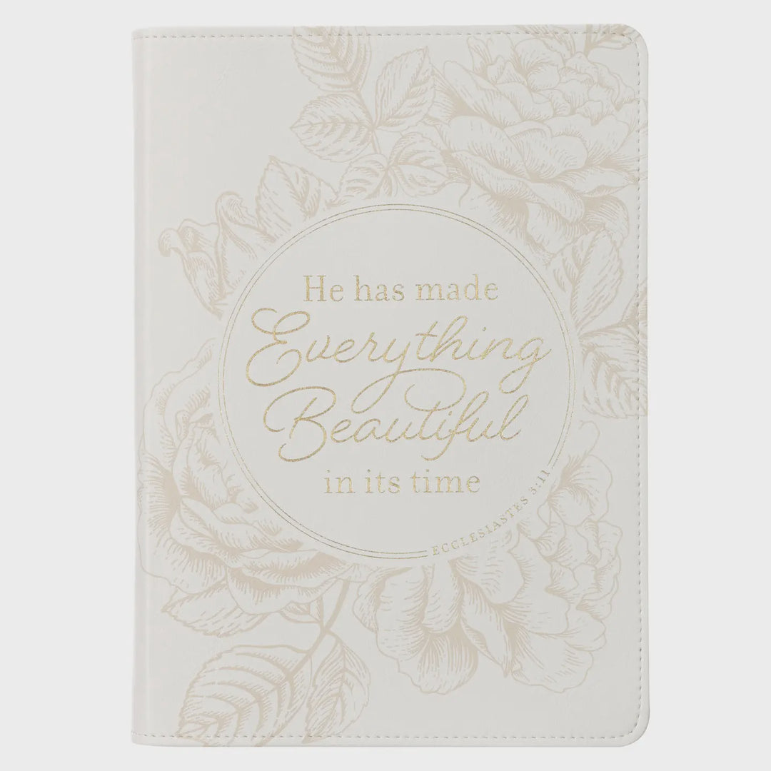 Christian Art Gifts Journal Classic Ivory Everything Beautiful Ecc. 3:11