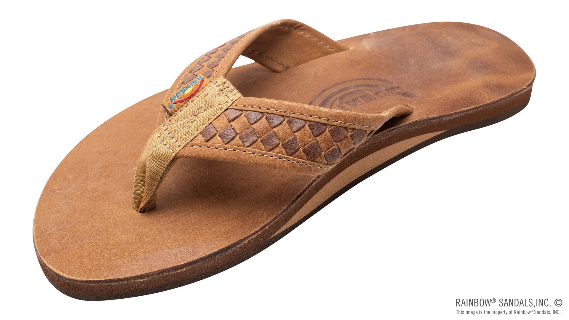 Bentley Rainbow Sandal size XXL Rainbow Mens The Bentley Leather Woven Sandal Classic Black  main image 3