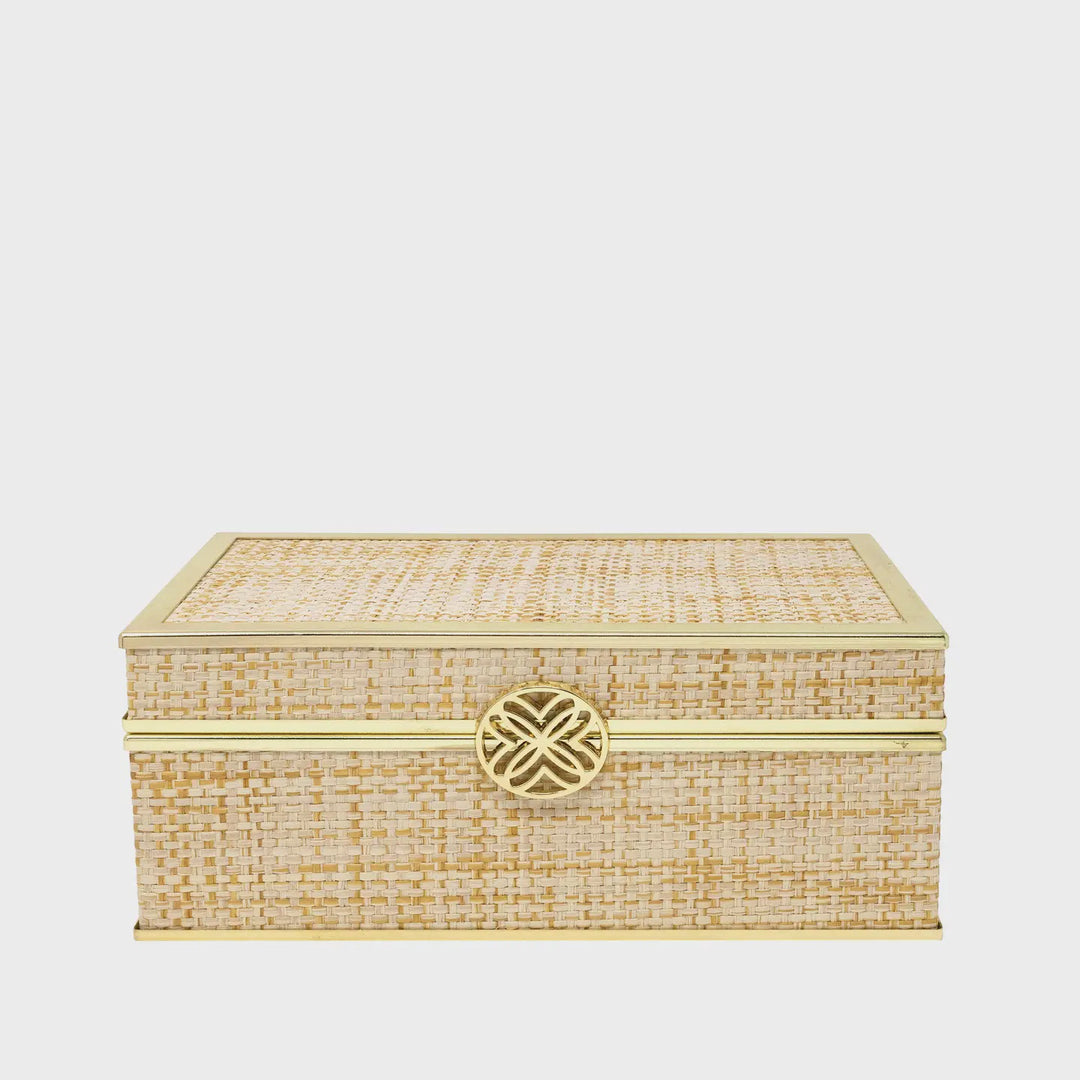 Lilly Pulitzer Jewelry Box- Gold Raffia