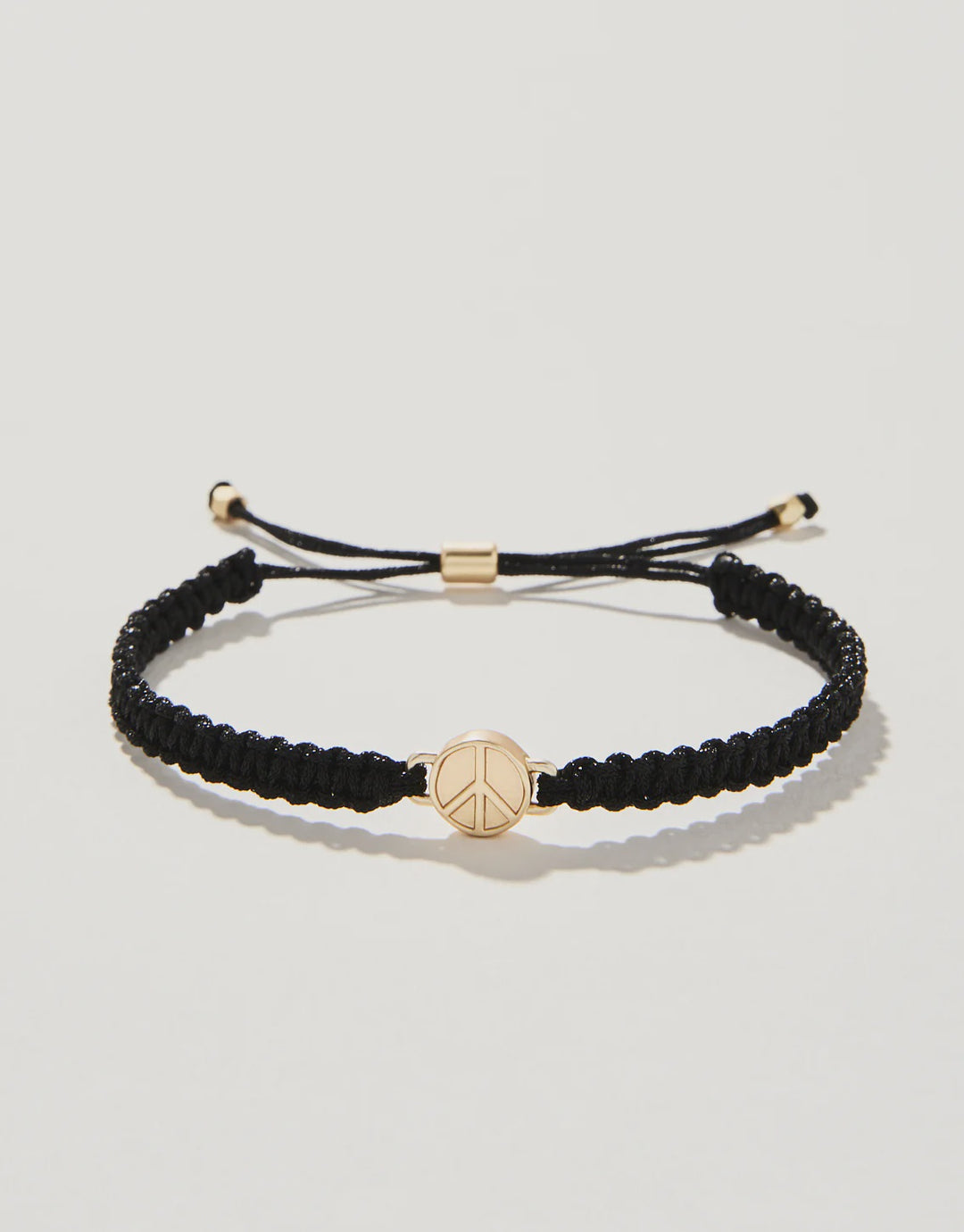 Spartina Friendship Bracelet Metallic Black Peace