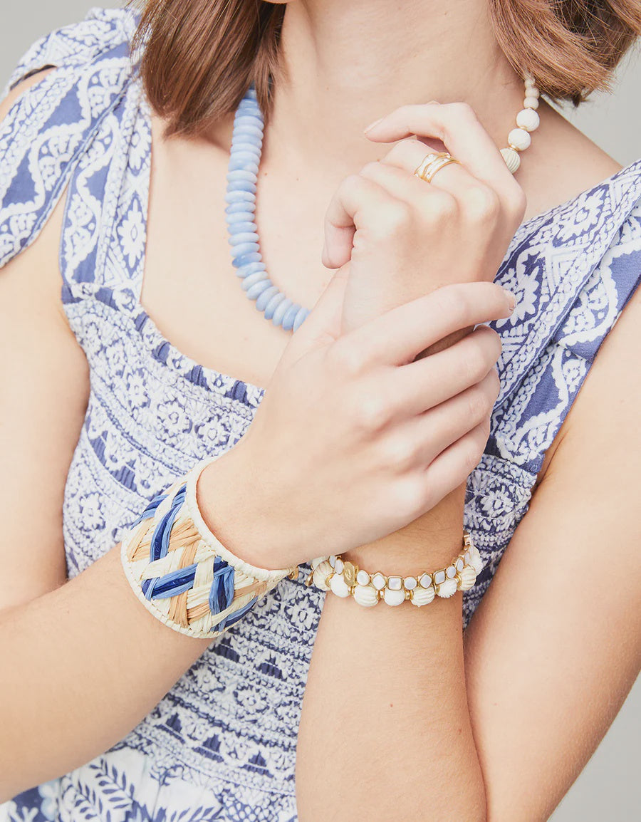 Spartina Woven Cuff Natural/Blue