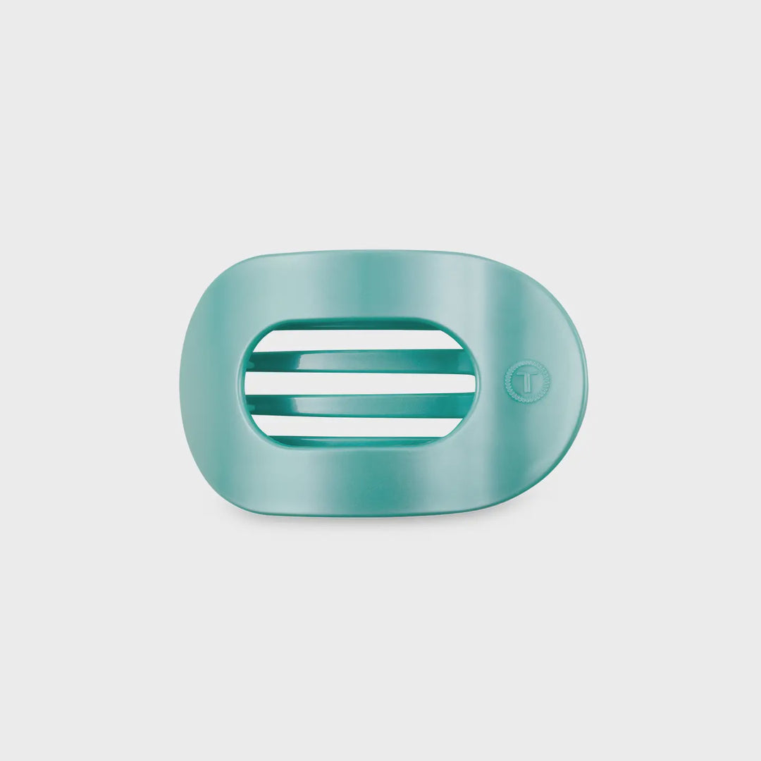 Teleties Totally Turquoise Small Round Flat Hair Clip