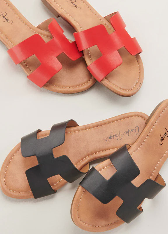 Charlie Paige Solid Cut Out Sandal