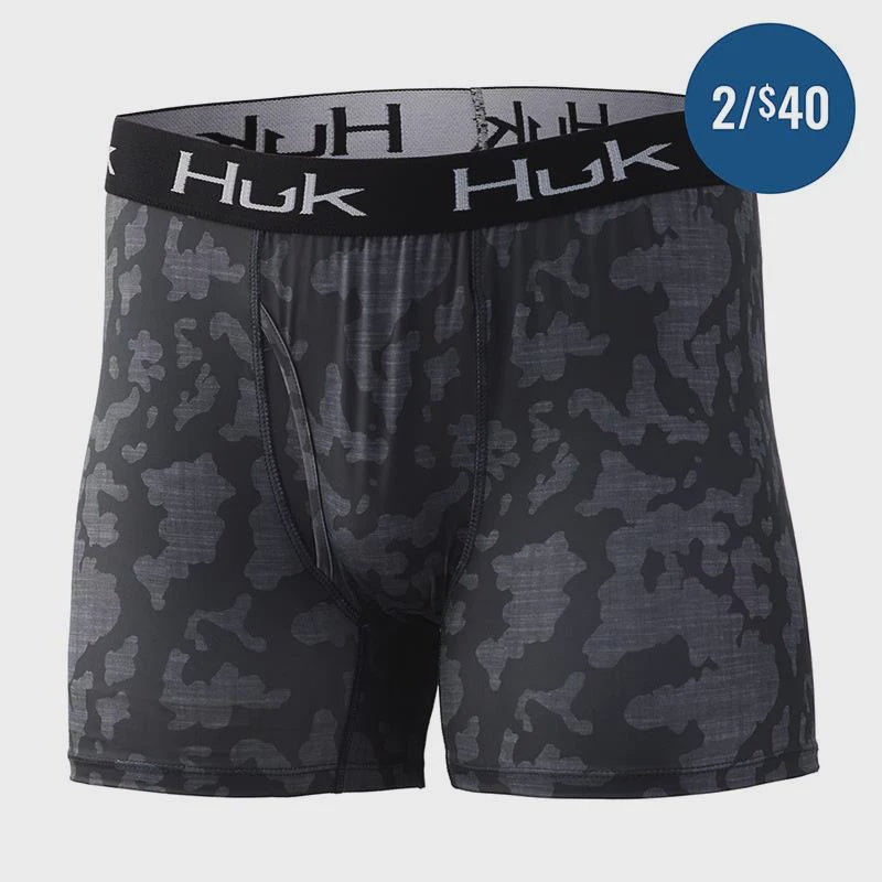 Huk Running Lakes Boxer Brief - Volcanic Ash