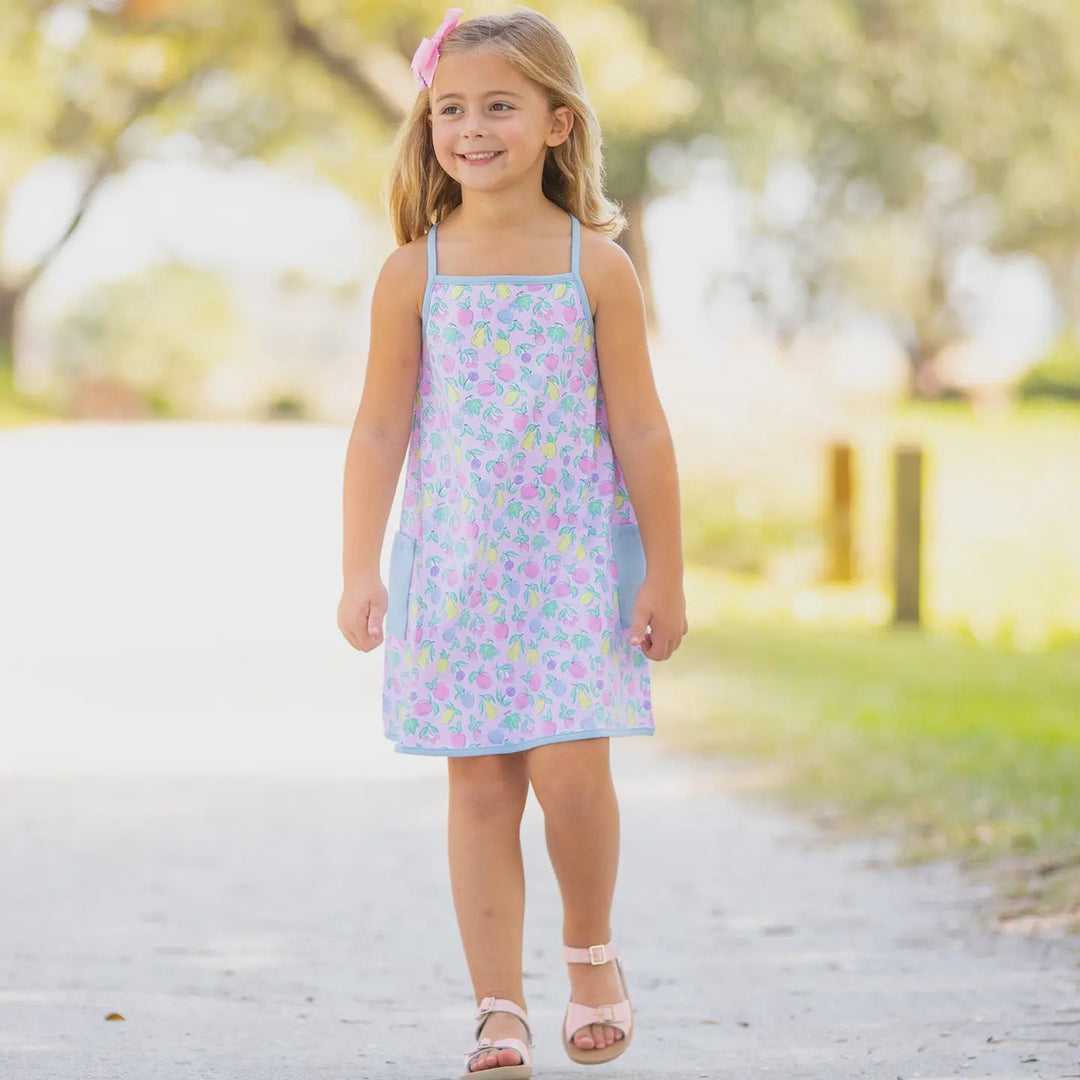 Shrimp & Grits Girls Tank Dress Set - Coconut Grove