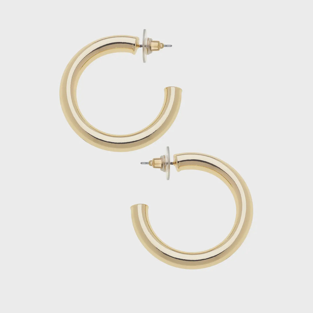 Canvas Arabella Hoop Earrings in Shiny Gold