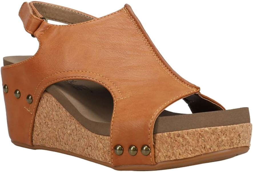 Corkys Cognac Smooth Carley Wedges