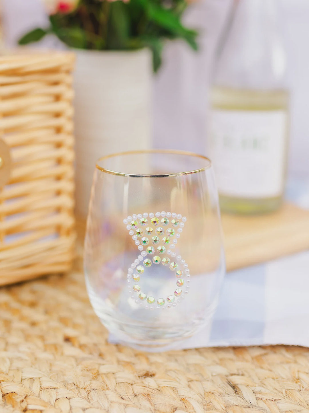 Mary Square Stemless Ring Glass