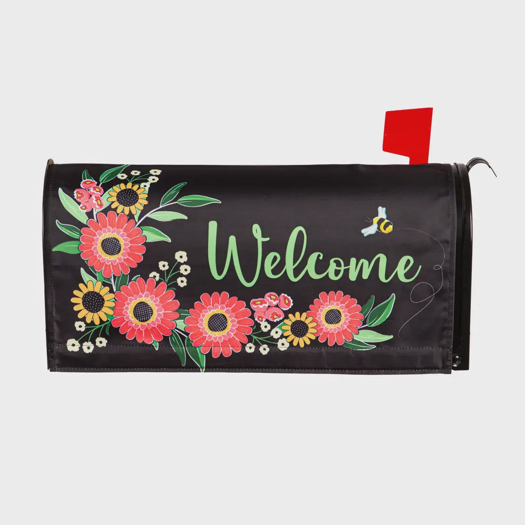 Evergreen Welcome Wreath Mailbox Cover