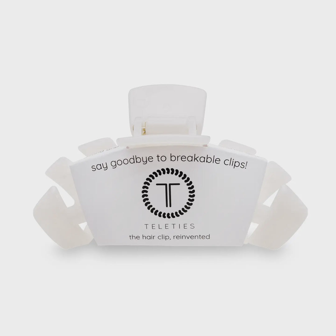 Teleties Large Coconut White Classic Hair Clip