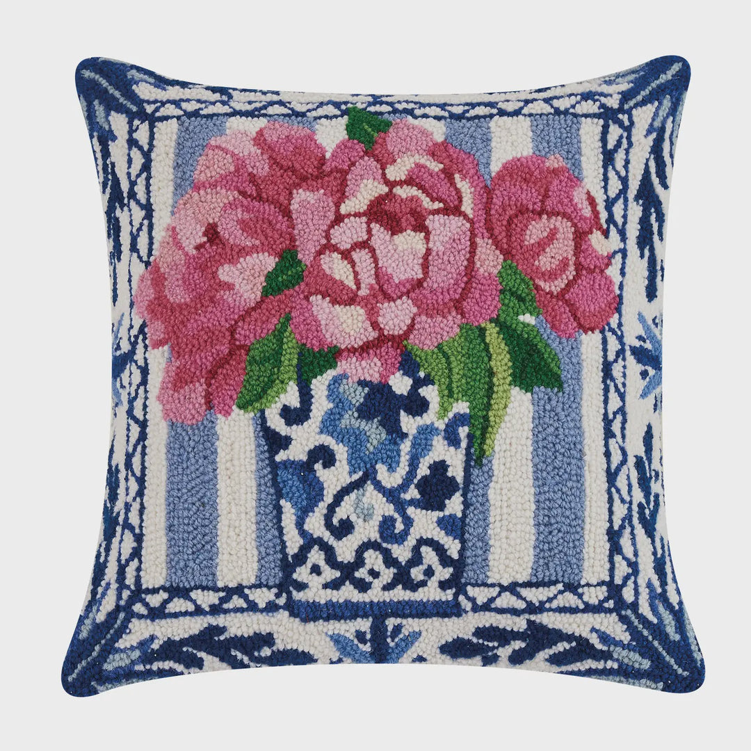 Peking Handicraft Pretty Petals Hook Pillow - Sally Eckman Roberts