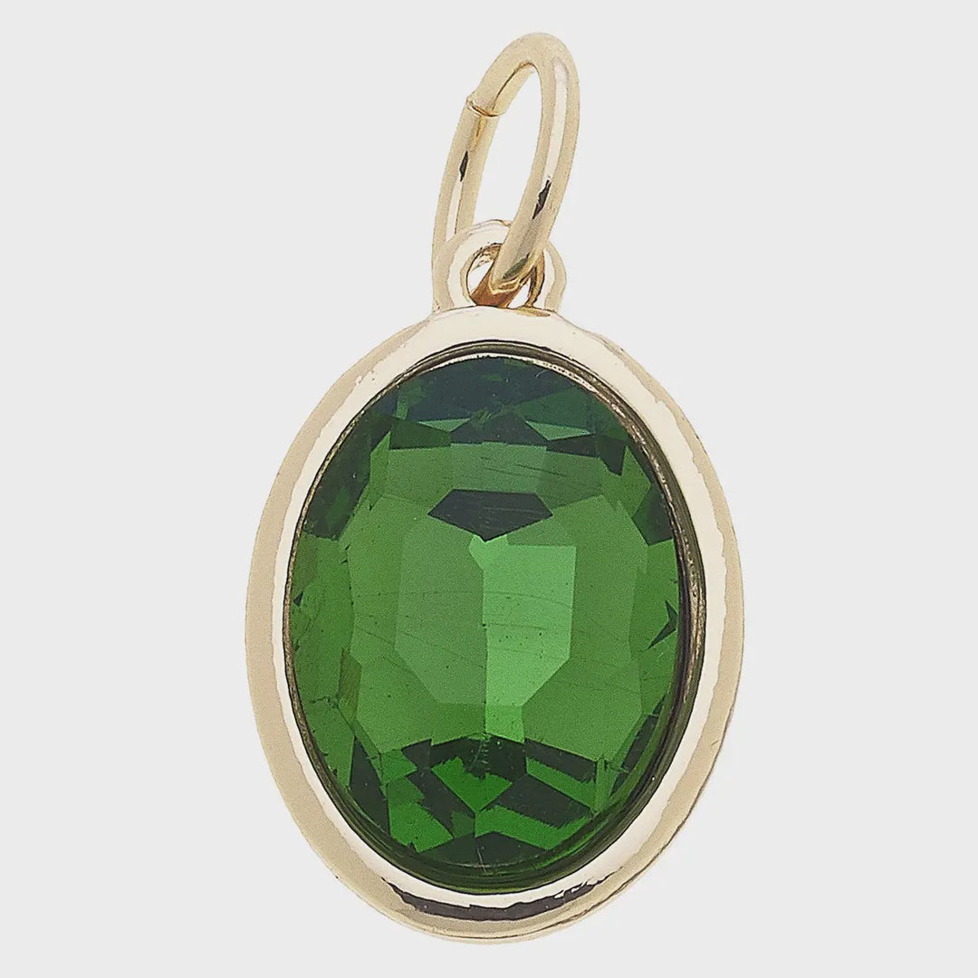 Canvas Glass Birthstone Charm - August/ Peridot