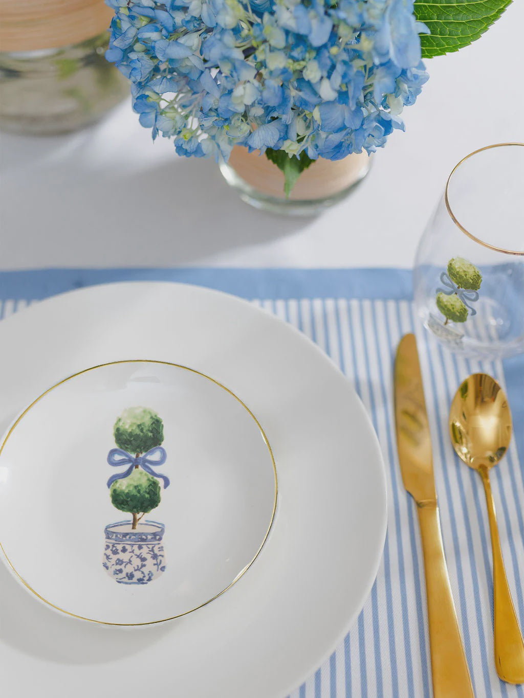 Mary Square Appetizer Plates | Topiary - Set of 4