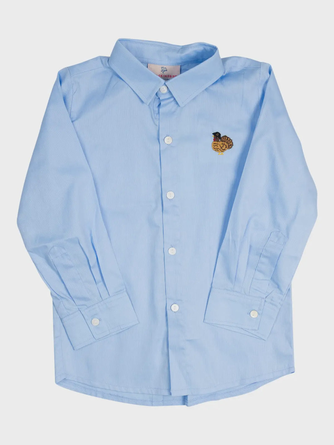 Smockingbird Light Blue Hand Embroidered Turkey Shirt