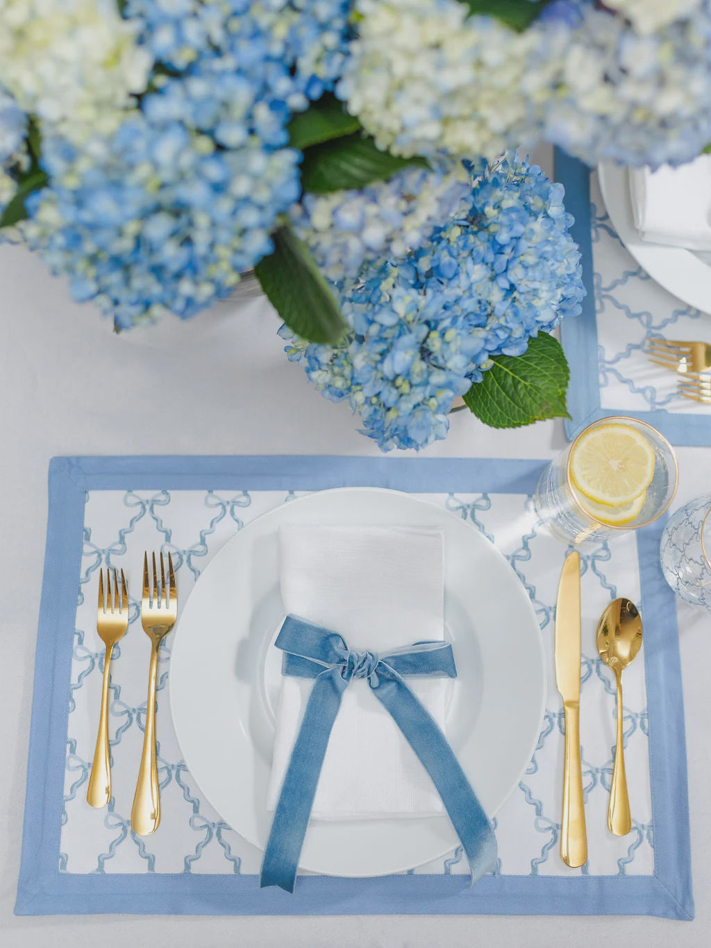 Mary Square Reversible Placemats | Bow Trellis - Set of 4