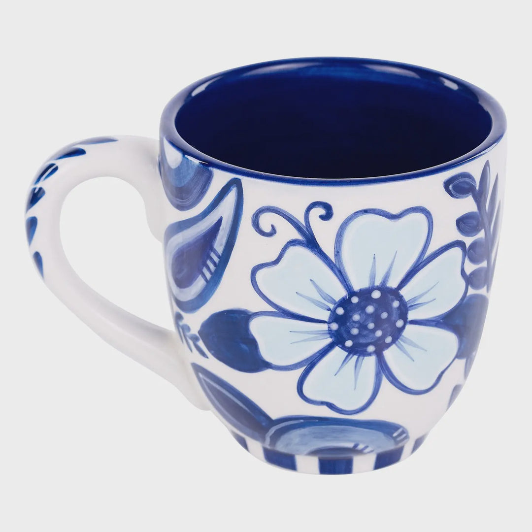 Glory Haus Blue & White Flower Mug