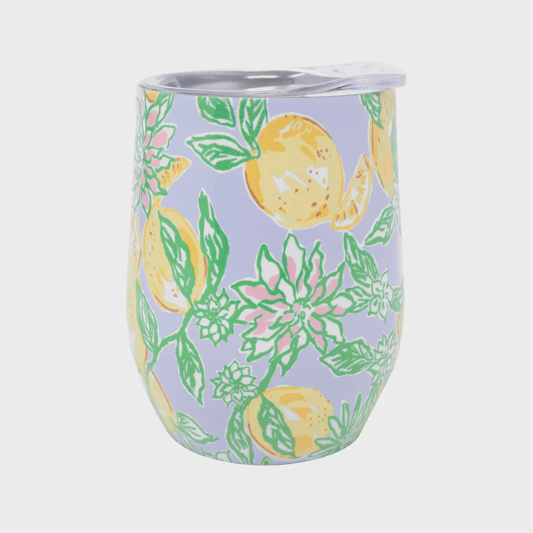 Lilly Pulitzer Insulated Stemless Tumbler- Make Lemonade