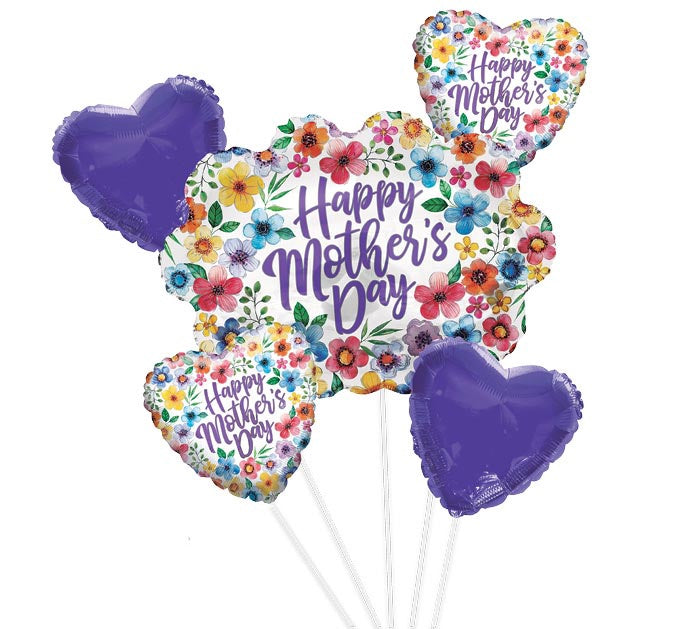 Classic Floral Happy Mother's Day Balloon Bouquet