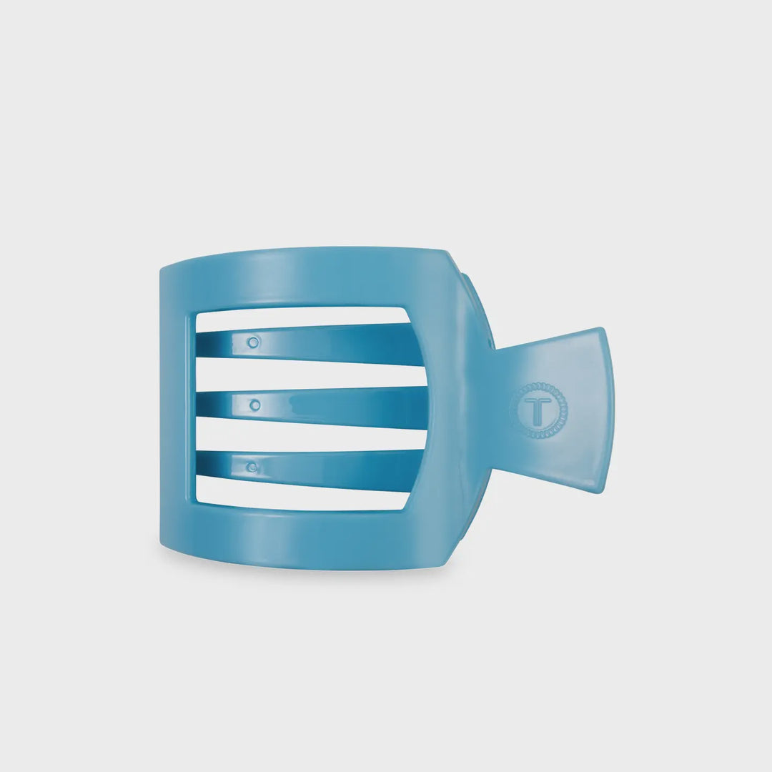 Teleties Sky Blue Medium Flat Square Hair Clip