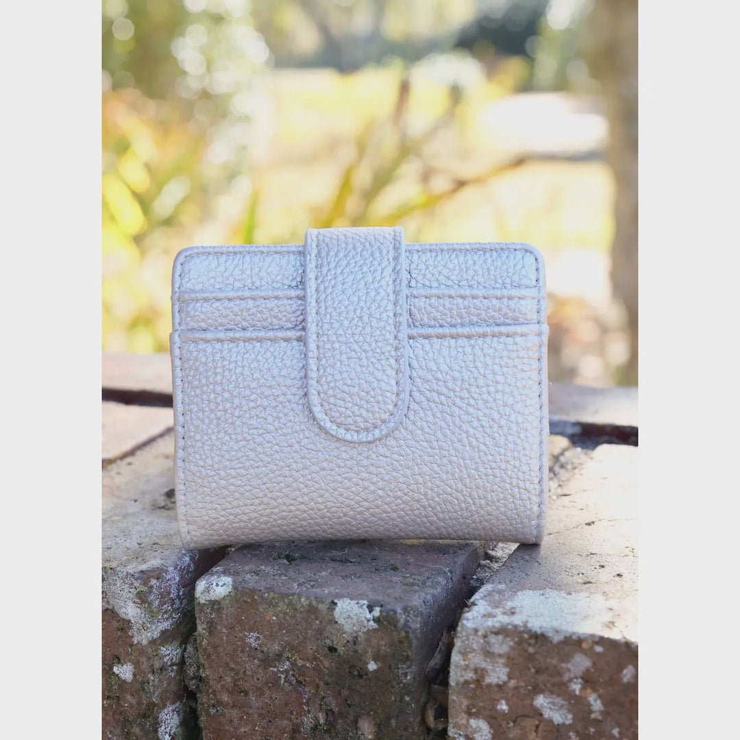 Caroline Hill Tate Card Holder Wallet- Pearl