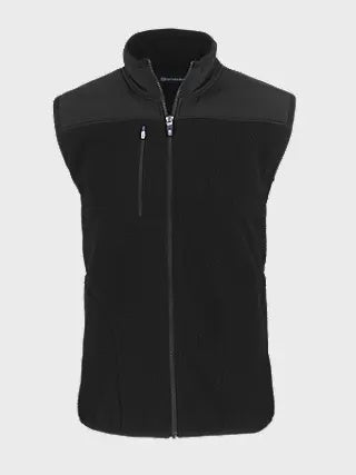 Cutter & Buck Cascade Eco Sherpa Fleece Mens Vest- Black