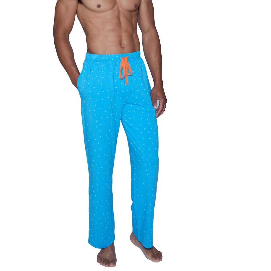 Long Lounge Pant Draw String-B Squared Blue
