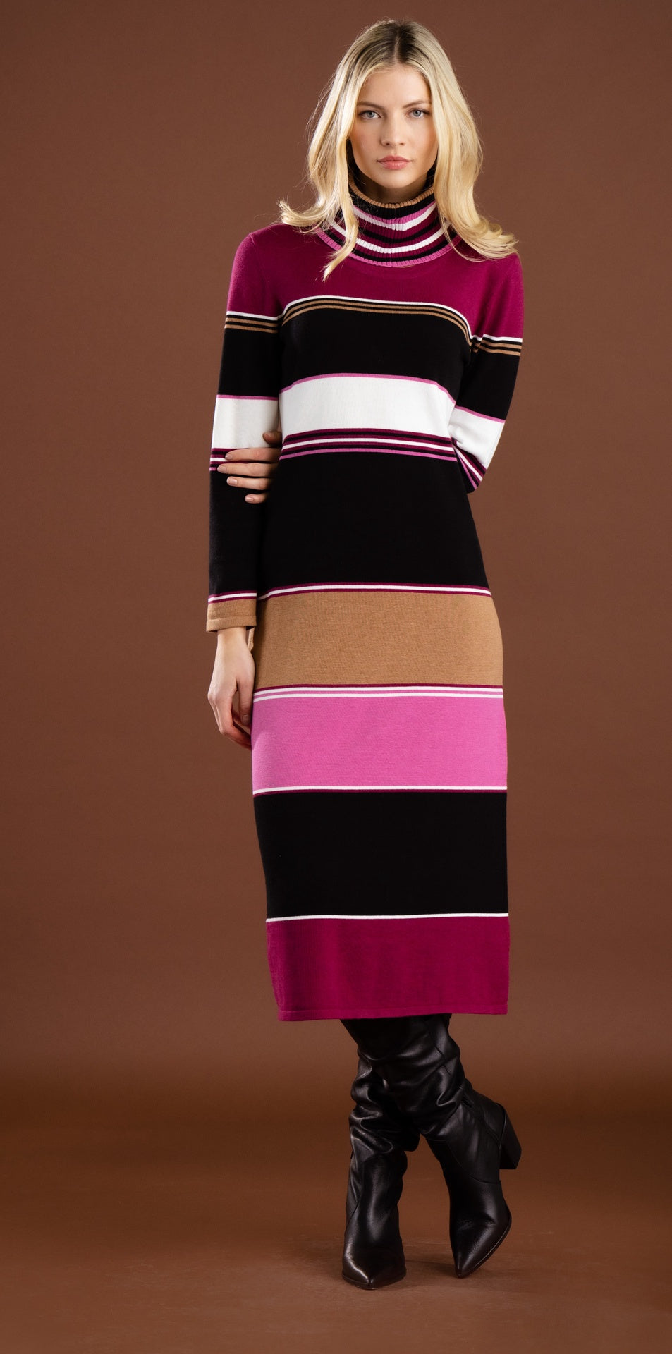 marble knit dress Fashions Striped Sweater – Rebecca's of Clinton QTY:606