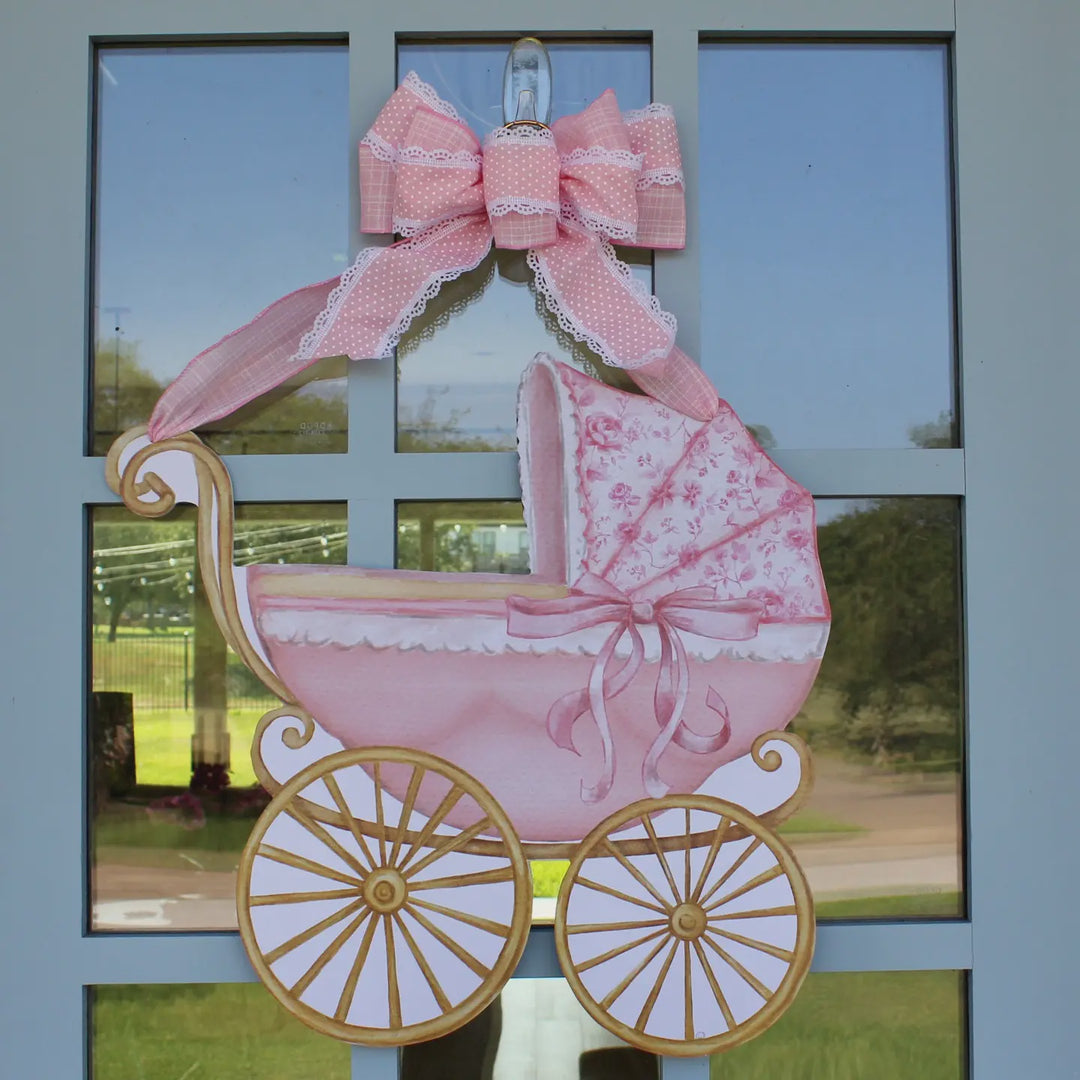 Front Porch Elegance Welcome Baby It's A Girl Door Hanger