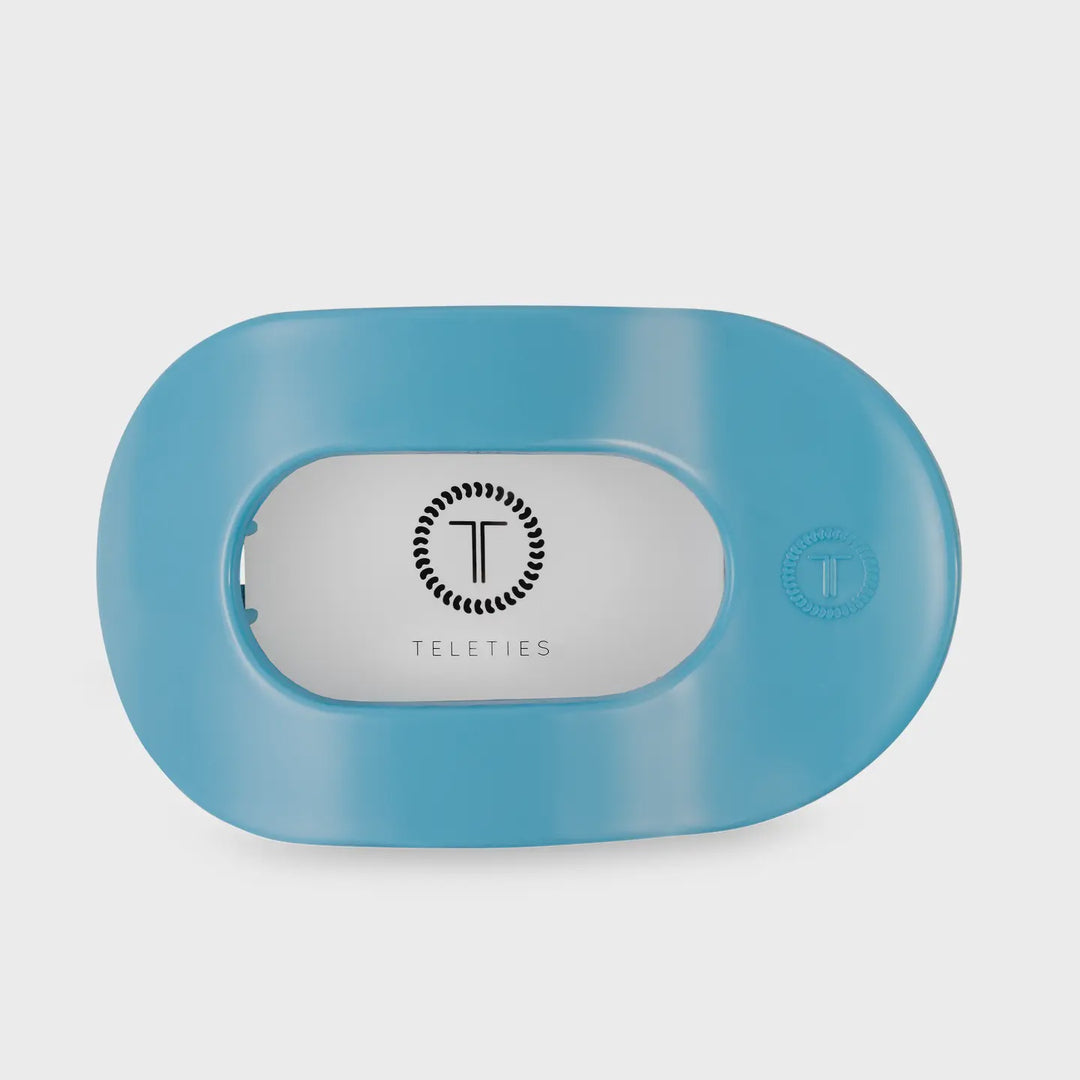 Teleties Flat Round Hair Clip -Large -Summer Sky