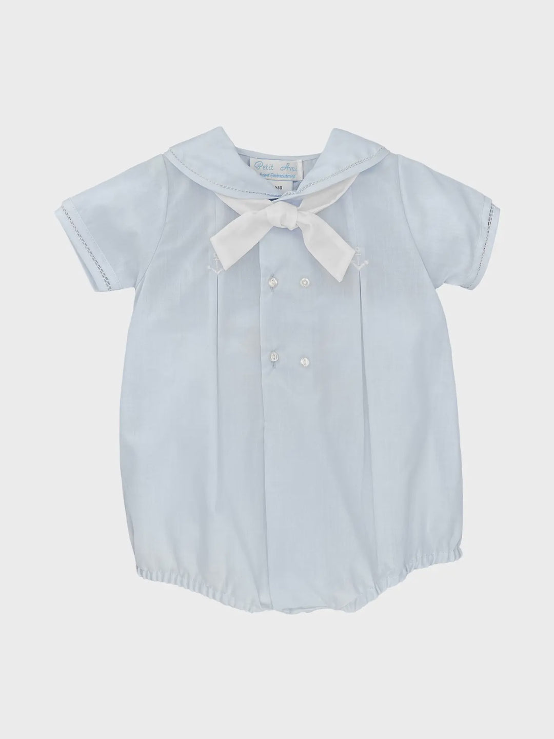 Boys Romper with Anchor Embroidery