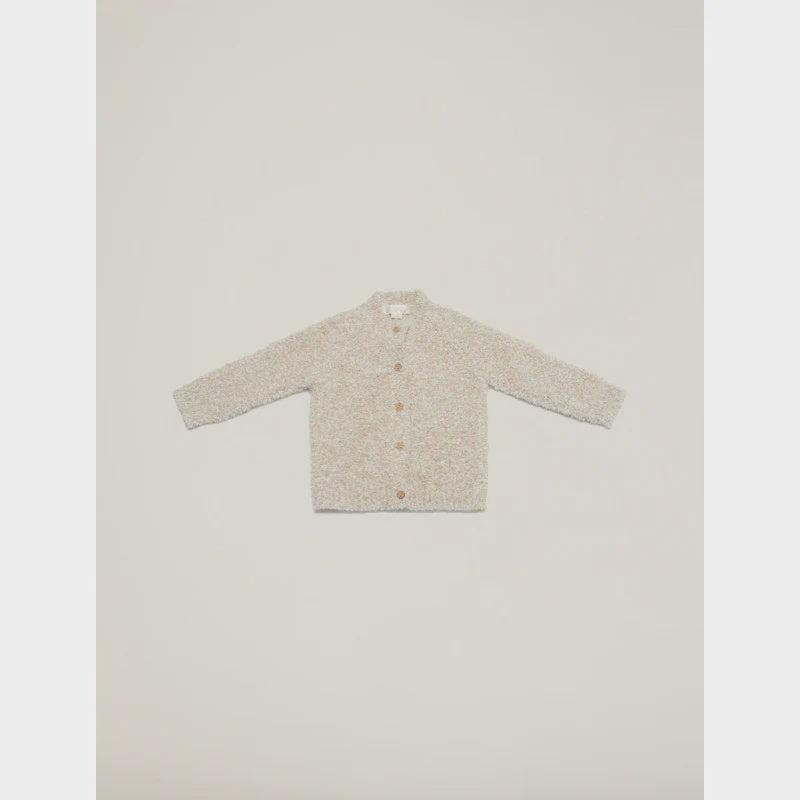 CozyChic Infant Heathered Cardigan-Stone/White