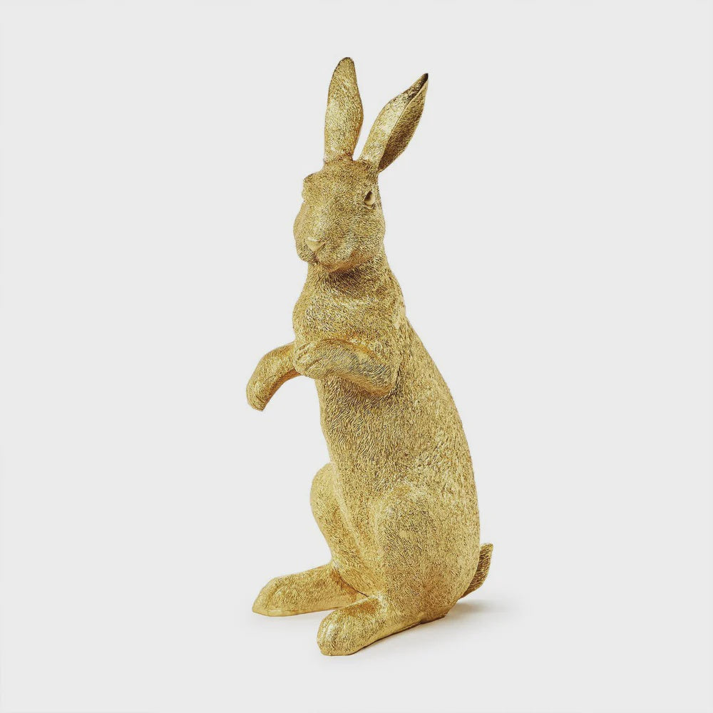 Two's Company Gold Resin Bunny Decor
