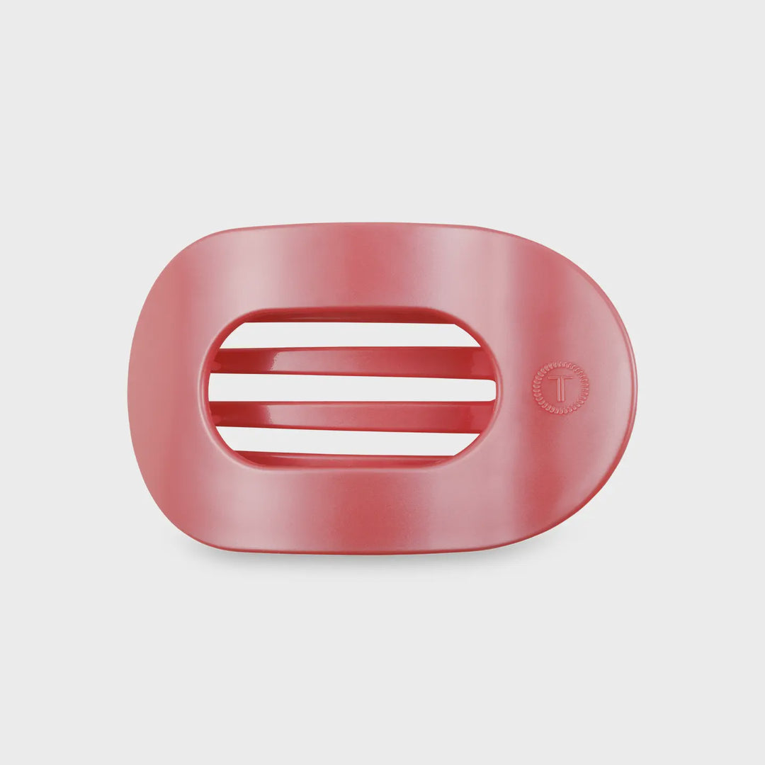 Teleties Calming Coral Medium Round Flat Hair Clip